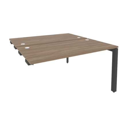 Стол-приставка двойной на П-образном м/к к опорным элем. Onix O.MP-D.SPR-3.7 1380x1475x750 (Дуб Аризона/Черный металл)