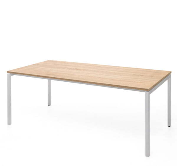 TOUR METAL Стол для переговоров 200100 (Дуб калифорнийский/Серый металл)