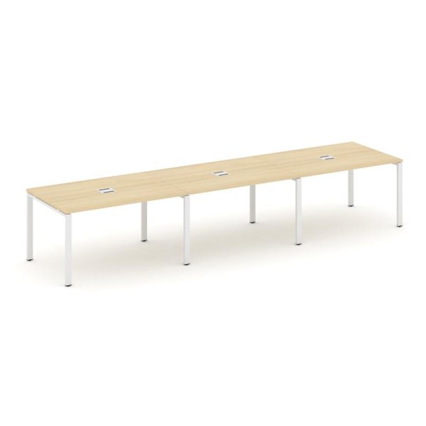 Стол переговорный SN-6P.SPRG-023 (4410х980х750) (Акация Лорка/Металл Белый)