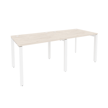 Рабочая станция на П-образном м/к Onix O.MP-RS-2.1.8 1960x800x750 (Денвер Светлый/Белый Металл)