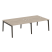 Рабочая станция на деревянных опорах Onix Wood OW.D.RS-4.3.7 2760x1475x750 (Тиквуд Светлый/Дуб Темный)