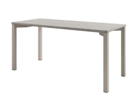 Стол одиночный на металлокаркасе Solution D-32 1600x700x750 (Бетон/КашемирБежевый)