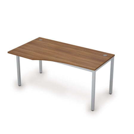 6М.020 Стол криволинейн.лев. (1600x900x750) (Шамони темный/Алюминий матовый)