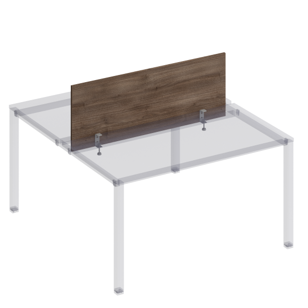 Экран настл. фронт. с кроншт. для рабочей станции 140 на мет. каркас КФ Комфорт КФ К.847 1250x450x18 (Дуб шамони темныйСерый)