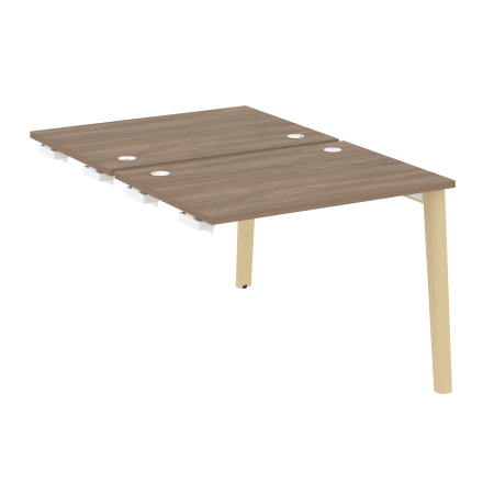 Стол-приставка двойной на деревянных опорах Onix Wood OW.D.SPR-1.7 980x1475x750 (Дуб Аризона/Дуб Светлый)