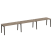Рабочая станция на деревянных опорах Onix Wood OW.RS-3.4.8 4740x800x750 (Тиквуд Светлый/Дуб Темный)