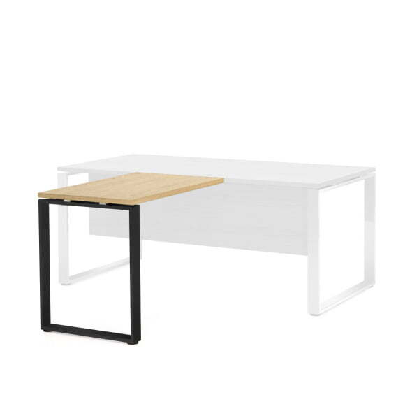 Приставка к столу опоры черные Exe 101 401 1000x760x600 (Дуб светлыйЧерный)