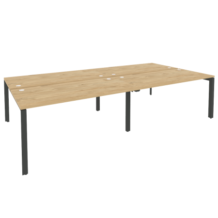Рабочая станция на П-образном м/к Onix O.MP-D.RS-4.4.8 3160x1635x750 (Тиквуд Светлый/Черный металл)