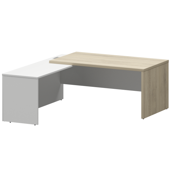 Стол руководителя левый Кортез KZP-18L 1800x2000x750 (Кронберг/Белый)