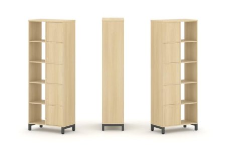 Набор стеллажа 2-х сторонний, 5 ярусов SN.NSD-521 (754х400х1982) (Акация Лорка/Металл Антрацит)