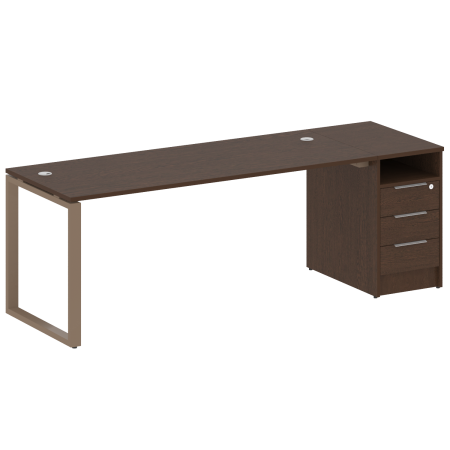 Рабочая станция Metal System Style БО.РС-СТП-1.5 2212x720x750 (Венге Цаво/Мокко металл)