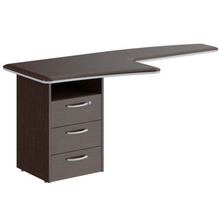 Брифинг-приставка с тумбой Dioni DB 1880(L 1800x800x750) (Венге Магия)