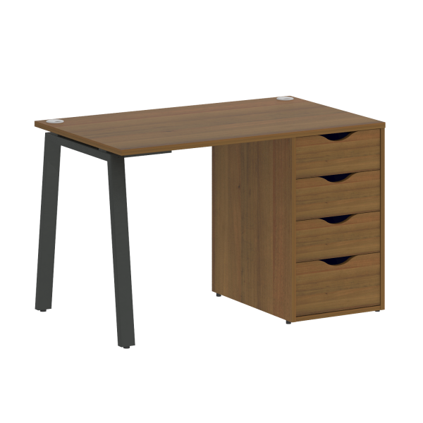 Стол письменный VR.SP-3-118.4.A 1180x720x750 (Орех Гварнери/Антрацит Металл)