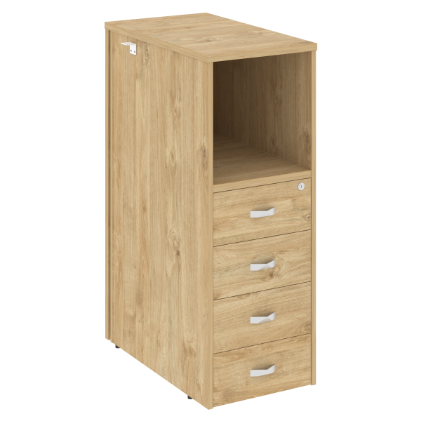 Тумба 4 ящика завершающая, правая Onix O.R-TV-4R 436x767x1185 (Тиквуд Светлый)