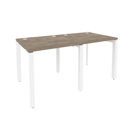 Рабочая станция на П-образном м/к Onix O.MP-RS-2.0.8 1560x800x750 (Тиквуд Темный/Белый Металл)