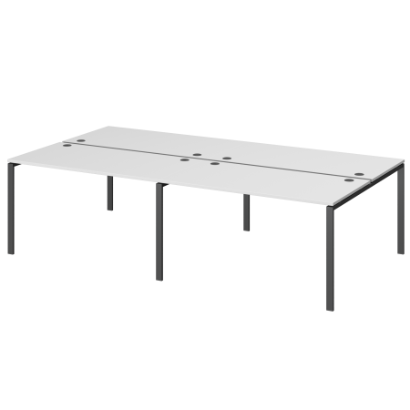 Бенч двойной на 4 рабочих места Арго-М АМБ-004-4 3200x1496x760 (Белый)