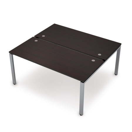 6МБ.6288 Бенч-система на 2 рабочих места (1200x1635x750) (Венге/Алюминий матовый)