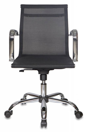 Кресло руководителя CH-993-Low черный M01 сетка низк.спин. крестов. металл хром (Черный)
