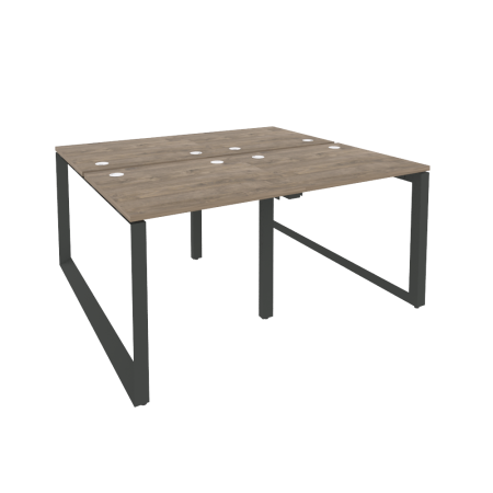 Рабочая станция на О-образном м/к Onix O.MO-D.RS-4.0.7 1560x1475x750 (Тиквуд Темный/Черный металл)