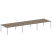 Рабочая станция на 6 раб. мест Metal System Style БП.СМ-6.5 5400x1475x750 (Дуб Наварра/Серый металл)