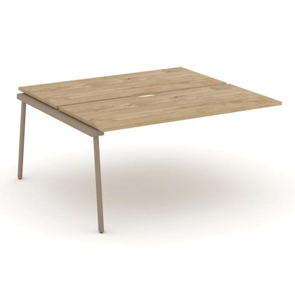 Двойной наборный элемент рабочей станциии ES.2.NRS-4-VP (1580х1500х750) (Тиквуд Светлый/Металл Латте)