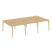 Рабочая станция на деревянных опорах Onix Wood OW.D.RS-6.1.8 2940x1635x750 (Тиквуд Светлый/Дуб Темный)