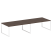 Переговорный стол 2 столешницы Metal System Style БО.ПРГ-2.5 3600x1235x750 (Дуб Наварра/Серый металл)