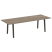 Стол переговорный на деревянных опорах Onix Wood Direct OW.PRG-25 2580x980x750 (Тиквуд Темный/Дуб Светлый)