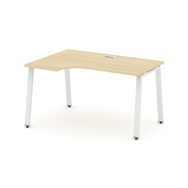 Стол рабочий эргономичный SN-6A.SPA-001(L) (1380х600/980х750) (Акация Лорка/Металл Белый)