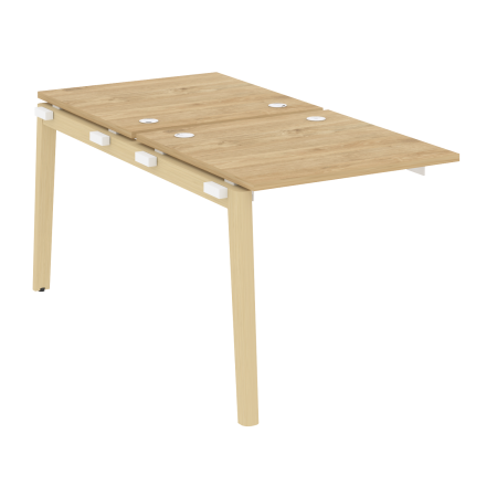 Наборный элемент рабочей станции на деревянных опорах Onix Wood OW.2.NRS-0.8 780x1635x750 (Тиквуд Светлый/Дуб Светлый)