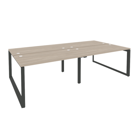 Рабочая станция на О-образном м/к Onix O.MO-D.RS-4.3.7 2760x1475x750 (Дуб Аттик/Черный металл)