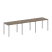 Рабочая станция на 3 раб. места Metal System Style БП.СМ-3.1 3000x720x750 (Дуб Наварра/Серый металл)