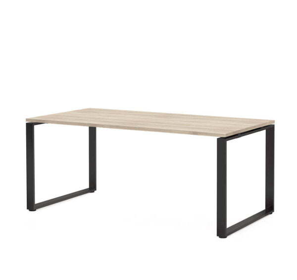 ROTONDA Стол для руководителя L180 (Дуб светлый/Черный металл)