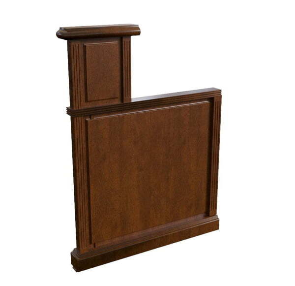 Боковая панель для ресепшн левая Washington 30580 L 70x870x1150 (Темный орех)