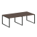 Переговорный стол 2 столешницы Metal System Style БО.ПРГ-2.2 2400x1235x750 (Дуб Наварра/Серый металл)