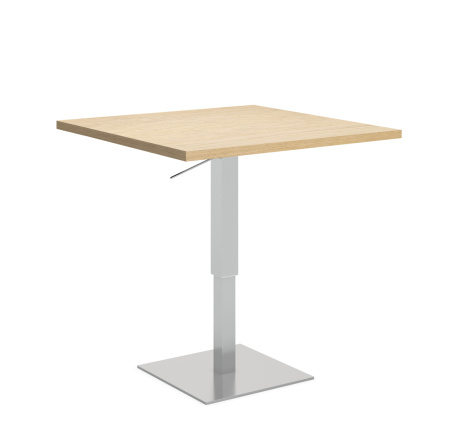 EXE Стол для переговоров Sit-to-Stand 75 (Дуб Светлый/Хром металл)