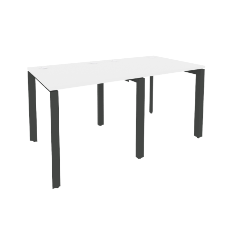 Рабочая станция на П-образном м/к Onix O.MP-RS-2.0.8 1560x800x750 (Белый Бриллиант/Черный металл)