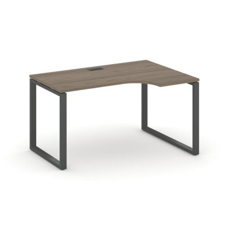 Стол рабочий эргономичный SN-6O.SPA-011(R) (1380х700/980х750) (Вяз Благородный/Металл Антрацит)
