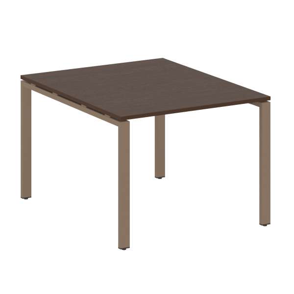 Переговорный стол 1 столешница Metal System Style БП.ПРГ-1.1 1000x1235x750 (Венге Цаво/Мокко металл)