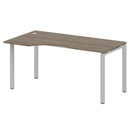 Стол криволинейный левый Metal System Style БП.СА-1 Л 1600x900x750 (Вяз/Серый металл)