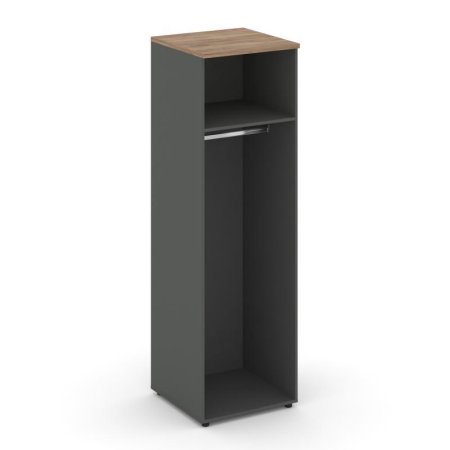 Гардероб узкий глубокий SN.GB.E-002 (600х600х1982) (Антрацит/Дуб Табак)