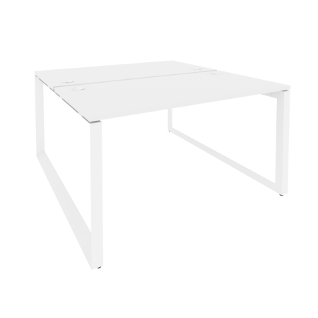 Рабочая станция на О-образном м/к Onix O.MO-D.RS-2.3.7 1380x1475x750 (Белый Бриллиант/Белый Металл)