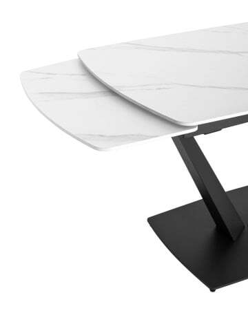 Стол обеденный Клео раскладной 120-180*90 керамика светлая (Стол обеденный Клео белый)