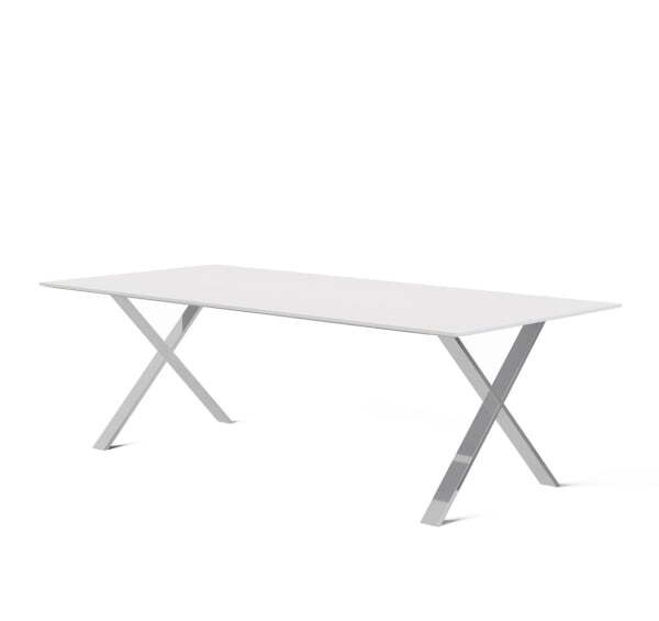 Стол для руководителя L210 2100х900х750 (Белый/Хром металл)