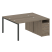 Рабочая станция с опорной тумбой Metal System Style БП.РС-СТП-2.2 1612x1475x750 (Дуб Наварра/Серый металл)