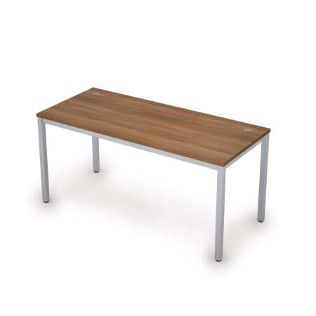 6М.004 Стол рабочий (1600x700x750) (Шамони темный/Алюминий матовый)