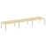 Стол для переговоров (3 столешницы) на А-образном м/к Metal System Style БА.ПРГ-3.5 5400x1235x750 (Дуб наварра/Серый металл)