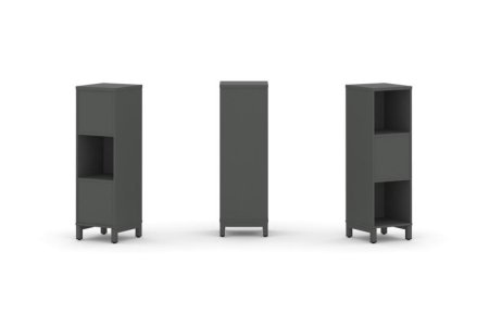 Набор стеллажа 2-х сторонний, 3 яруса SN.NSD-311 (387х400х1248) (Антрацит/Металл Антрацит)