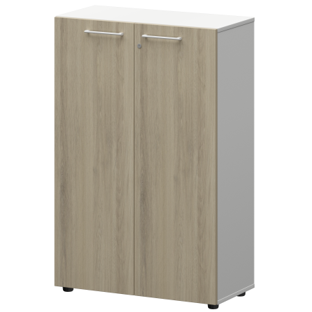 Шкаф средний закрытый Кортез СМШ38F(Б) 792x362x1190 (Кронберг/Белый)