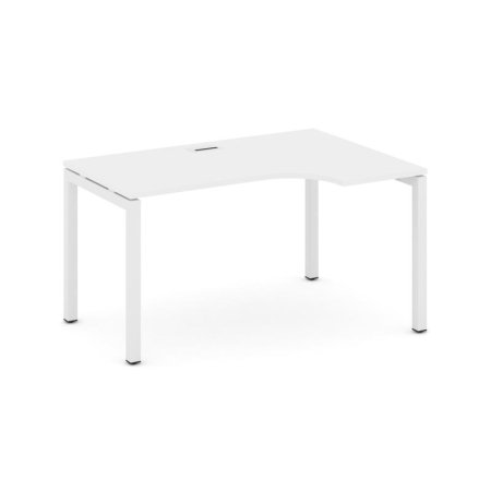 Стол рабочий эргономичный SN-5P.SPA-011(R) (1380х700/980х750) (Белый/Металл Белый)
